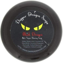 Load image into Gallery viewer, Dapper Dragon Vegan Shaving Soap, Black Dragon