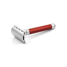 Load image into Gallery viewer, Edwin Jagger DE 3ONE6 Stainless Steel Safety Razor, Grooved Anodised Red