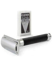 Load image into Gallery viewer, Edwin Jagger DE Safety Razor, Black Chrome 3D Diamond
