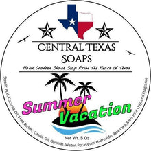 Load image into Gallery viewer, Central Texas Shaving Soap, Summer Vacation
