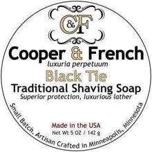 Load image into Gallery viewer, Cooper &amp; French Black Tie Shaving Soap
