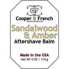 Load image into Gallery viewer, Cooper &amp; French Sandalwood and Amber Aftershave Balm
