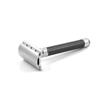 Load image into Gallery viewer, Edwin Jagger DE 3ONE6 Stainless Steel Safety Razor, Grooved Anodised Gun Metal
