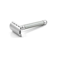 Load image into Gallery viewer, Edwin Jagger DE 3ONE6 Stainless Steel Safety Razor, Grooved Anodised Silver
